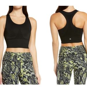 NEW SWEATY BETTY Stamina Longline Sports Bra, Black , S